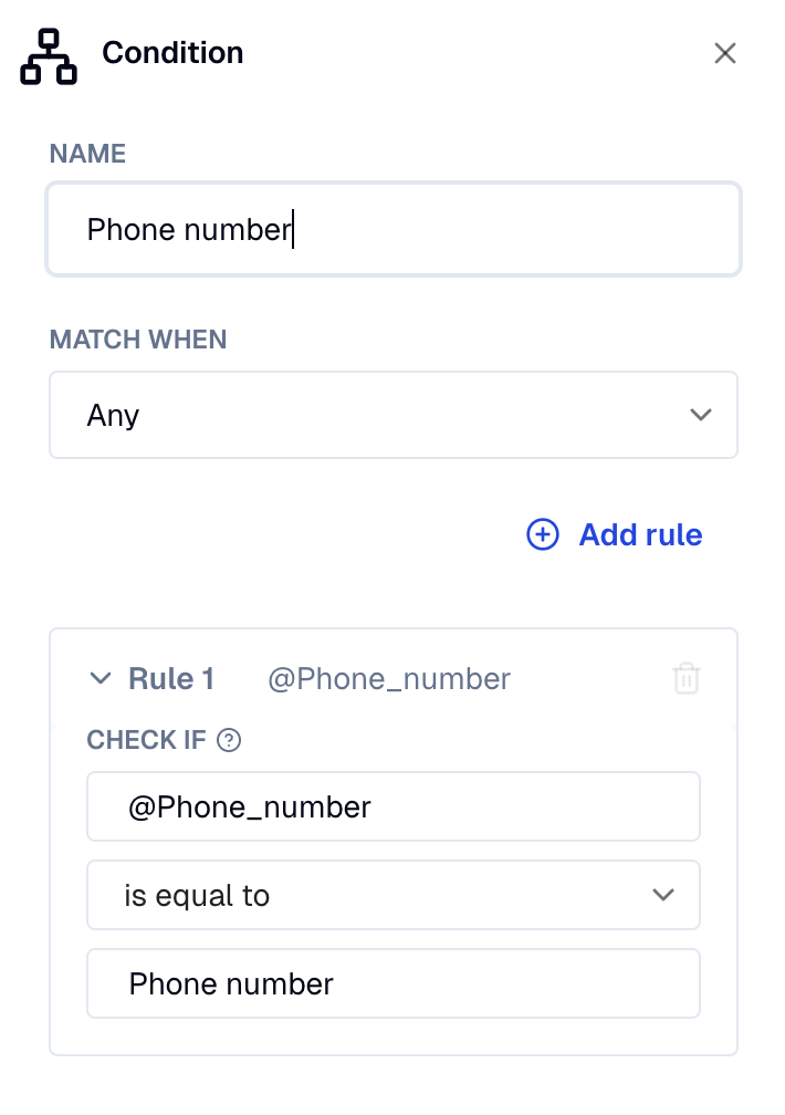 Rule-Based Condition Entities