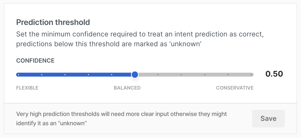 Confidence threshold