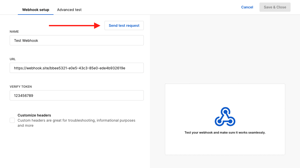 Test webhook