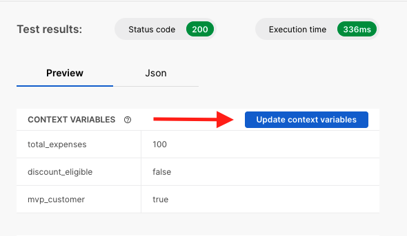 Update context variables