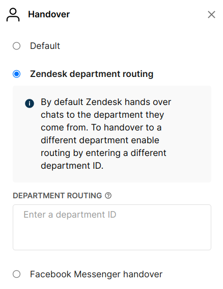 Zendesk handover